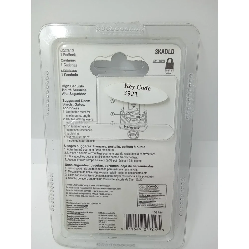 Master Lock New in package